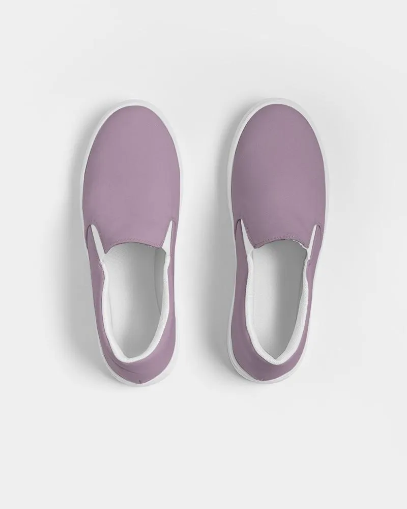 Shaded Pale Pastel Purple Gray Slip-On Canvas Sneakers | Women's | C8M30Y0K30