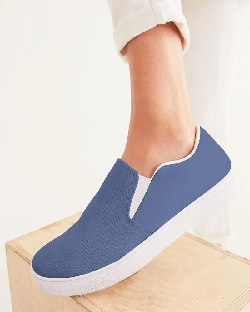 Shaded Pastel Blue Slip-On Canvas Sneakers | Women's | C60M45Y0K30