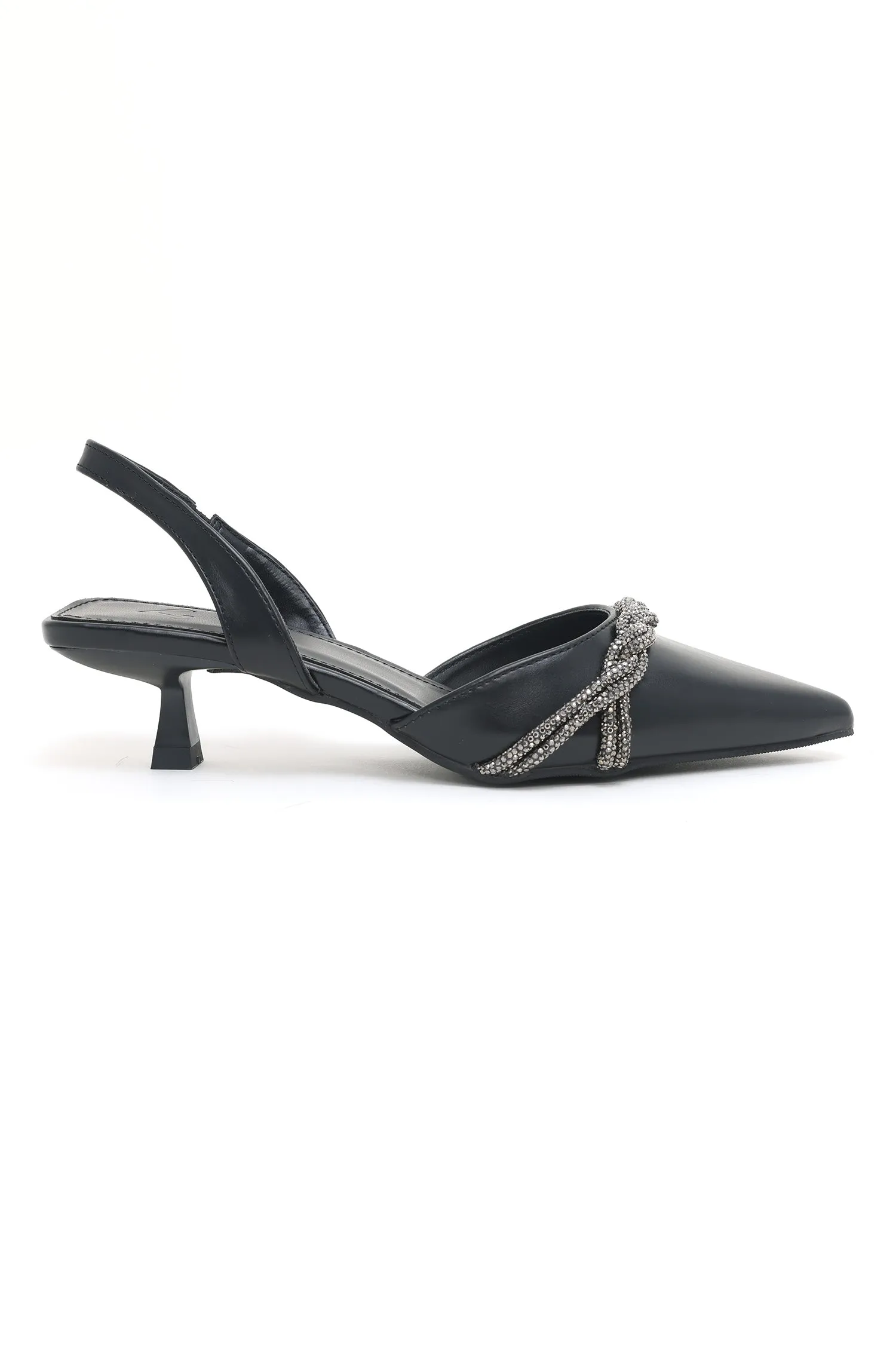 SLINGBACK HEELS-BLACK