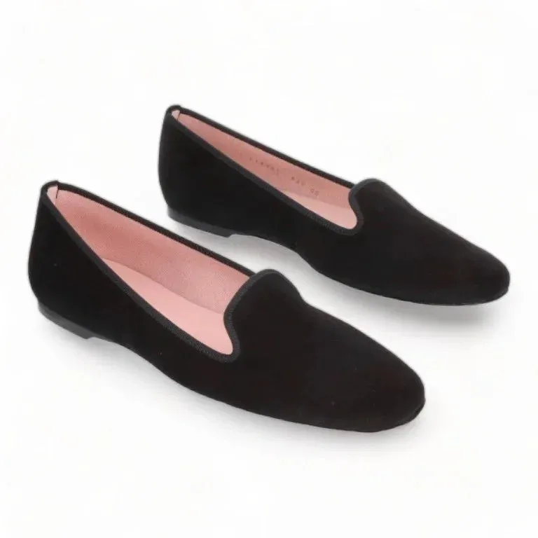 Smoks - Black Suede Smoking Loafer for Teen/Women by Pretty Ballerinas