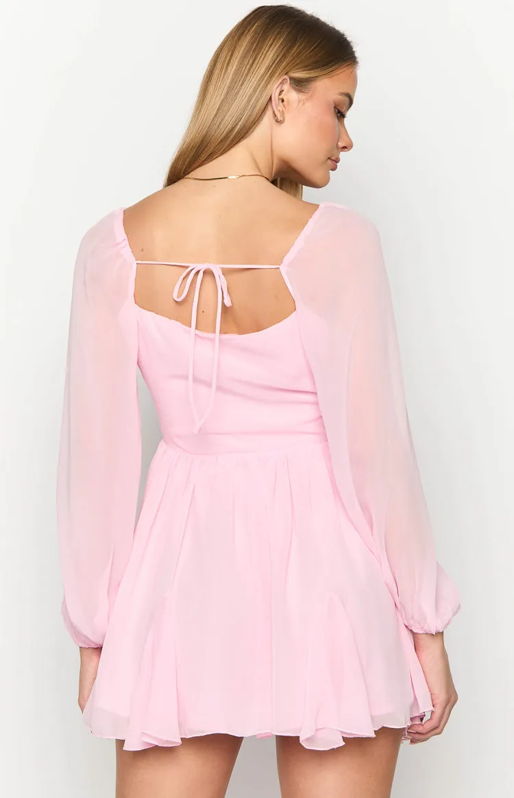 Tiffany Pink Long Sleeve Mini Dress