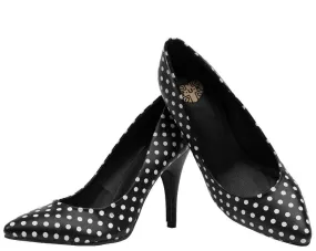 TUK Black and White Polka Dot Heels