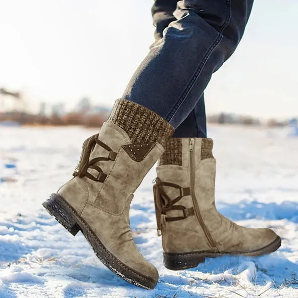 Women's Winter Warm Back Lace Up Snow Boots