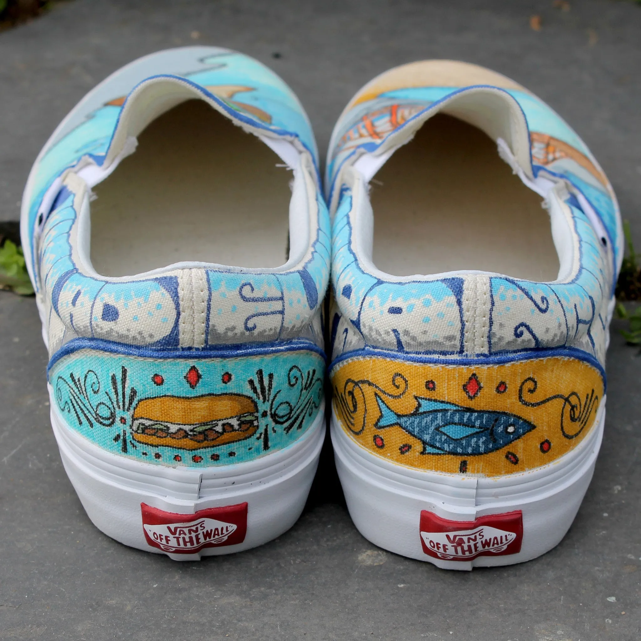 Your Town / City Themed custom Vans Slip On Sneakers